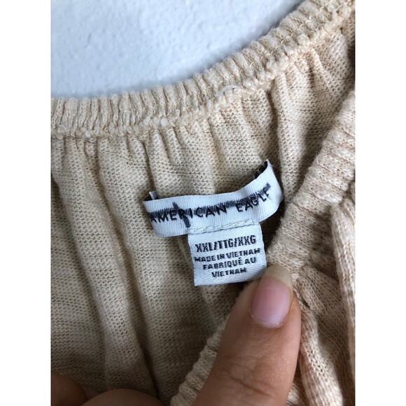 American Eagle Cream Off The Shoulder Swing Dress Sz XXL - Picture 3 of 5